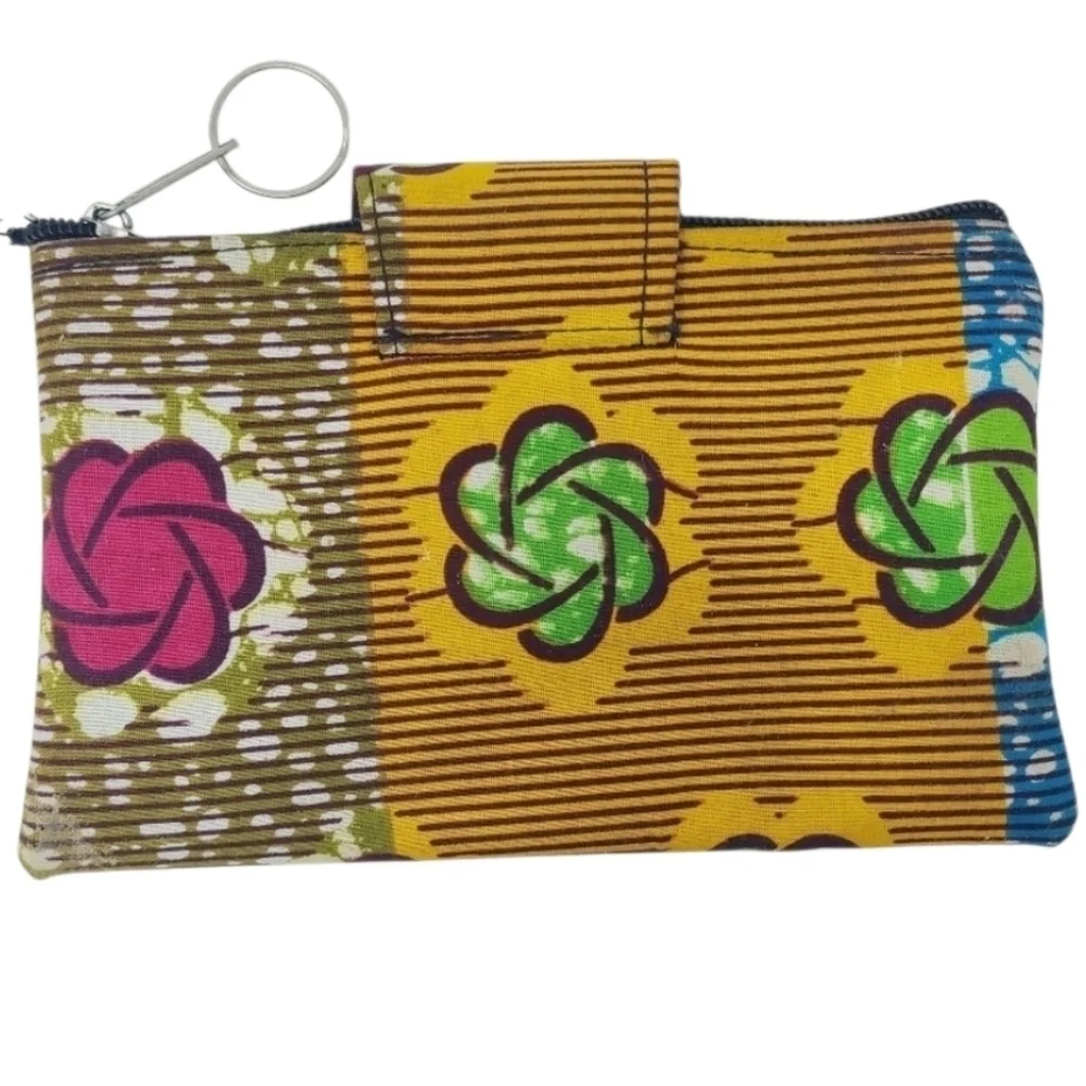 Unbranded | Women's Colorful Ankara Patterned Clutch Wristlet Or Keychain (OS)